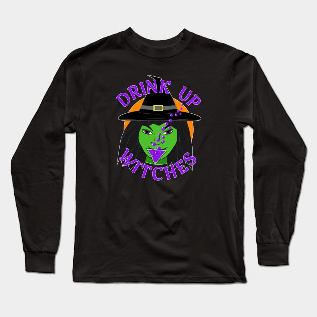 Drink Up Witches - Funny Halloween Long Sleeve T-Shirt by skauff